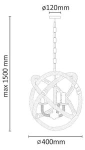 Висящи лампи ROPE GLOBO 3xE14/10W/230V