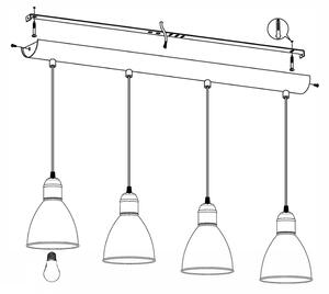 Eglo 49466 - Полилей PRIDDY 4xE27/60W/230V