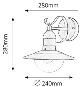 Rabalux 8271 - Екстериорна Стенна лампа OSLO 1xE27/60W/230V IP44