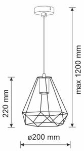 Полилей на въже VIGO 1xE27/20W/230V