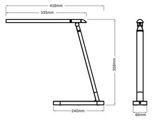 LED Димируема сензорна настолна лампа MADERA LED/7W/230V бял