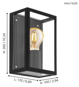 Eglo 94831 - Екстериорна лампа ALAMONTE 1 1xE27/60W/230V IP44