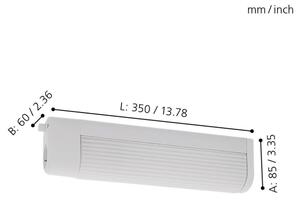 Eglo 94987 - Стенна лампа BARI 1 2xE14/40W/230V