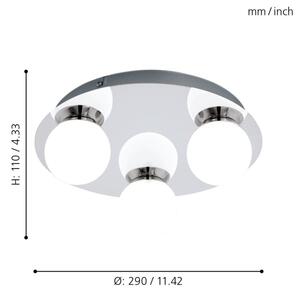Eglo 94629 - LED лампа за баня MOSIANO 3xLED/3,3W/230V IP44