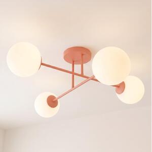 Плафонен полилей ROMA 4xE14/10W/230V розов