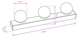 BRILAGI - Комплект 2x LED стенни осветителни тела за баня HOLLYWOOD 3xLED/3W/230V 39 cm IP44 златни