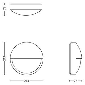 Philips 16455/93/16 - LED Екстериорен аплик CAPRICORN LED/6W IP44