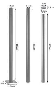 BRILAGI - Външна улична LED лампа със 3 m стълб URBANSPARK LED/120W/230V сива IP65