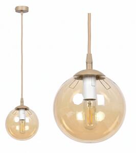 Полилей на кабел COSMO 1xE14/10W/230V Ø 14 см бежов/опушено бежово