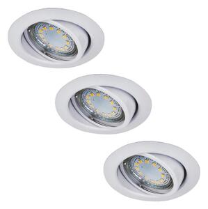 Rabalux 1049 - Комплект от 3xLED вградени таванни осветителни тела LITE 3xGU10-LED/3W/230V
