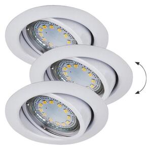 Rabalux 1049 - Комплект от 3xLED вградени таванни осветителни тела LITE 3xGU10-LED/3W/230V