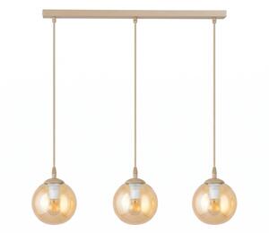 Полилей на кабел COSMO 3xE14/10W/230V бежов/димно бежов