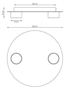 Плафон BOLX 2xGX53/10W/230V бежов