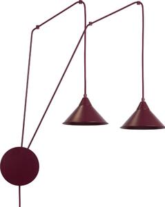 Полилей на кабел ABRAMO 2xE27/15W/230V червен