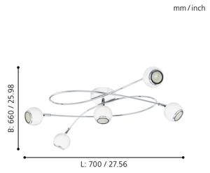 Eglo 94252 - LED Точково осветително тяло LOCANDA 5xGU10-LED/3W/230V