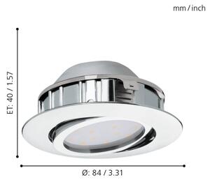 Eglo 95855- вградено LED осветително тяло PINEDA LED/5,5W/230V