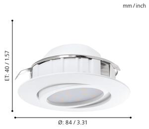 Eglo 95857 - Комплект от 3 димируеми вградени LED осветителни тела PINEDA LED/5,5W/230V