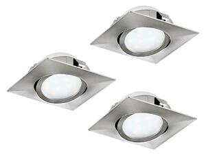 Eglo 95846- Комплект от 3 вградени LED осветителни тела PINEDA LED/4,9W/230V