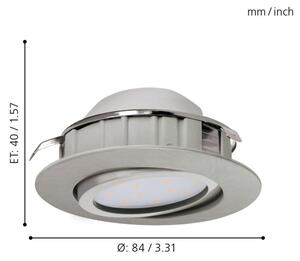 Eglo 95856 - Вградено LED осветително тяло PINEDA LED/6W/230V