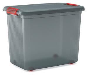Сива пластмасова кутия за съхранение с капак 59x39x45 cm K Latch Box – KIS