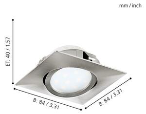 Eglo 95846- Комплект от 3 вградени LED осветителни тела PINEDA LED/4,9W/230V