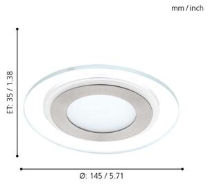 Eglo 95932 - LED Осветление за окачен таван PINEDA 1 LED/11W/230V