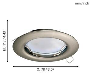 Eglo 94237 - комплект от 3 вградени LED осветителни тела PENETO 3xGU10-LED/3W/230V