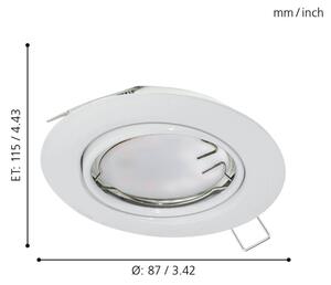 Eglo 94406 - КОМПЛЕКТ 3x LED вградени осветителни тела PENETO 3xGU10-LED/5W/230V