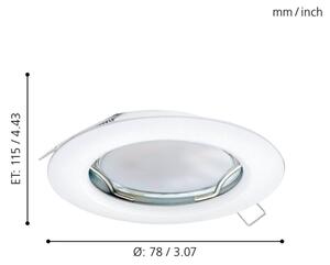 Eglo 94235 - Комплект от 3 LED вградени осветителни тела PENETO 3xGU10-LED/3W/230V