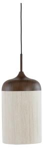 Тъмнокафяво висящо осветително тяло с текстилен абажур ø 22 cm Dania – Light & Living
