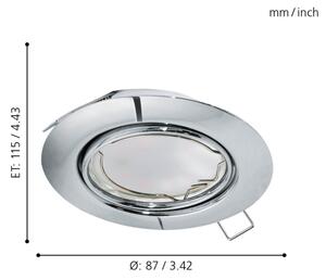 Eglo 94407 - Комплект от 3x LED вградени осветителни тела PENETO 3xGU10-LED/5W/230V