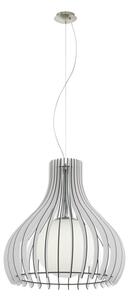 Eglo 96211 - Висяща лампа на кабел TINDORI 1xE27/60W/230V, с диаметър 50 см, бяла
