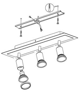 Eglo 94965 - LED Точково осветително тяло SARRIA 3xGU10-LED/5W/230V