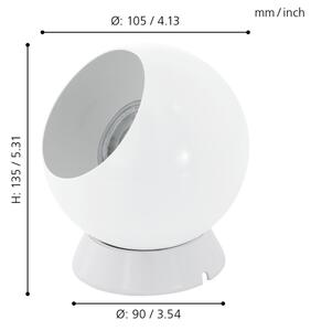 Eglo 94513 - LED настолна/стенна лампа PETTO 1 1xGU10/2,8W/230V бяла