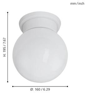 Eglo 94973 - Лампа за таван DURELO 1xE27/28W/230V