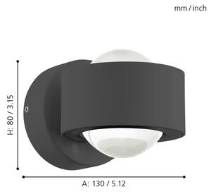 Eglo 96049 - LED Стенна лампа ONO 2 2xLED/2,5W/230V