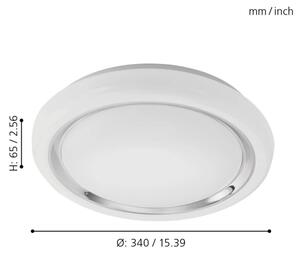 Eglo 96023 - LED Лампа за таван CAPASSO LED/18W/230V