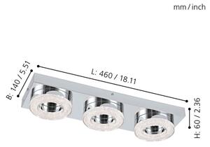 Eglo 95663 - LED таванно осветително тяло FRADELO 3xLED/4W/230V