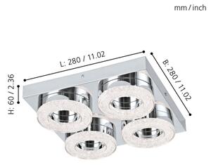 Eglo 95664 - LED таванно осветително тяло FRADELO 4xLED/4W/230V