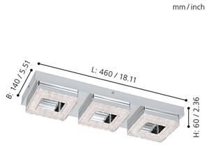 Eglo 95656 - LED таванно осветително тяло FRADELO 3xLED/4W/230V