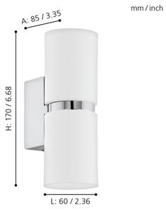 Eglo 95368 - LED Стенна лампа PASSA 2xGU10-LED/4W/230V