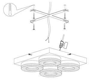 Eglo 95664 - LED таванно осветително тяло FRADELO 4xLED/4W/230V