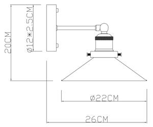 Globo 15053W - Стенна лампа LENIUS 1xE27/60W/230V