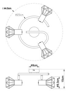 Globo 54802-3 - Точково осветително тяло XARA I 3xE14/40W/230V
