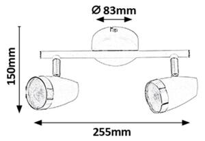 Rabalux 6513 - LED Точково осветително тяло KAREN 2xLED/4W/230V
