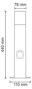 Външна лампа NEW YORK с контакт 1xE27/12W/230V IP44