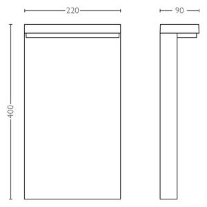 Philips 16485/93/P0 - LED Екстериорна лампа BUSTAN 2xLED/4,5W/230V IP44