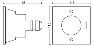 Philips 17356/47/P0 - LED Екстериорна лампа за алея MYGARDEN CRUST LED/3W