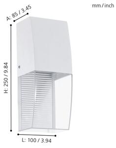 Eglo 95991 - LED Екстериорна Стенна лампа SERVOI LED/3,7W IP44