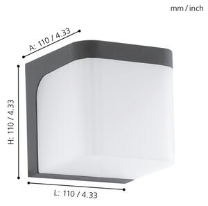 Eglo 96256 - LED Екстериорен аплик JORBA LED/4,9W/230V IP44